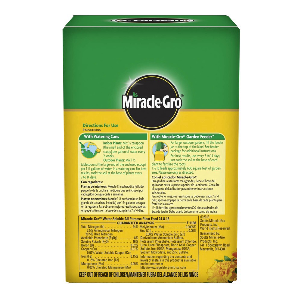 slide 8 of 50, Miracle-Gro Water Soluble All Purpose Plant Food 1.5lb, 1.5 lb