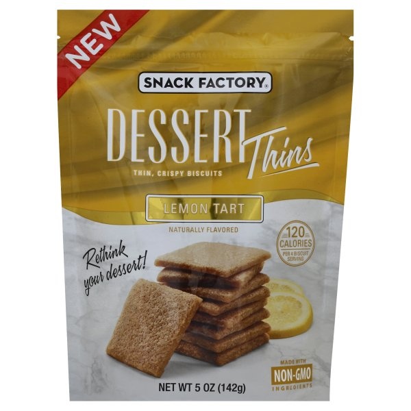 slide 1 of 1, Snack Factory Lemon Tart Dessert Thins, 5 oz