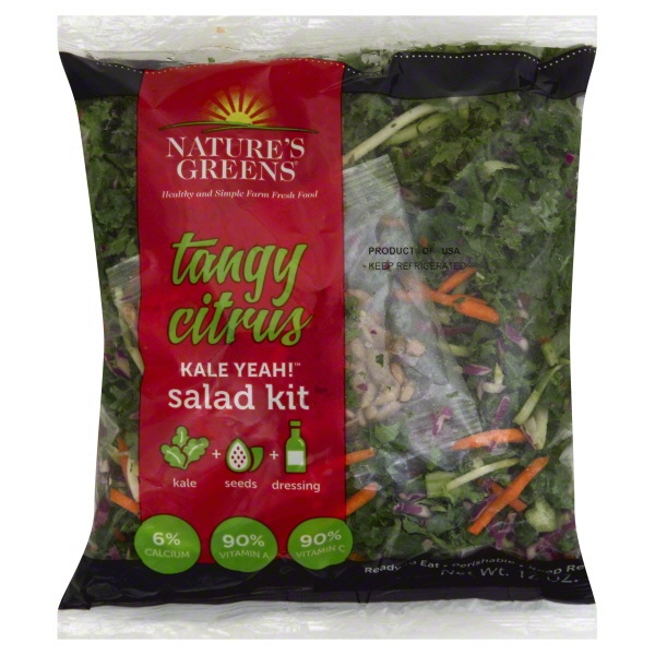 slide 1 of 1, Nature's Greens Tangy Citrus Kale Salad Kit, 12 oz