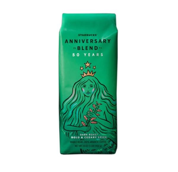 slide 1 of 1, Starbucks Anniversary Blend 50 Years Dark Roast Bold & Cedary Spice Whole Bean - 16 oz, 16 oz