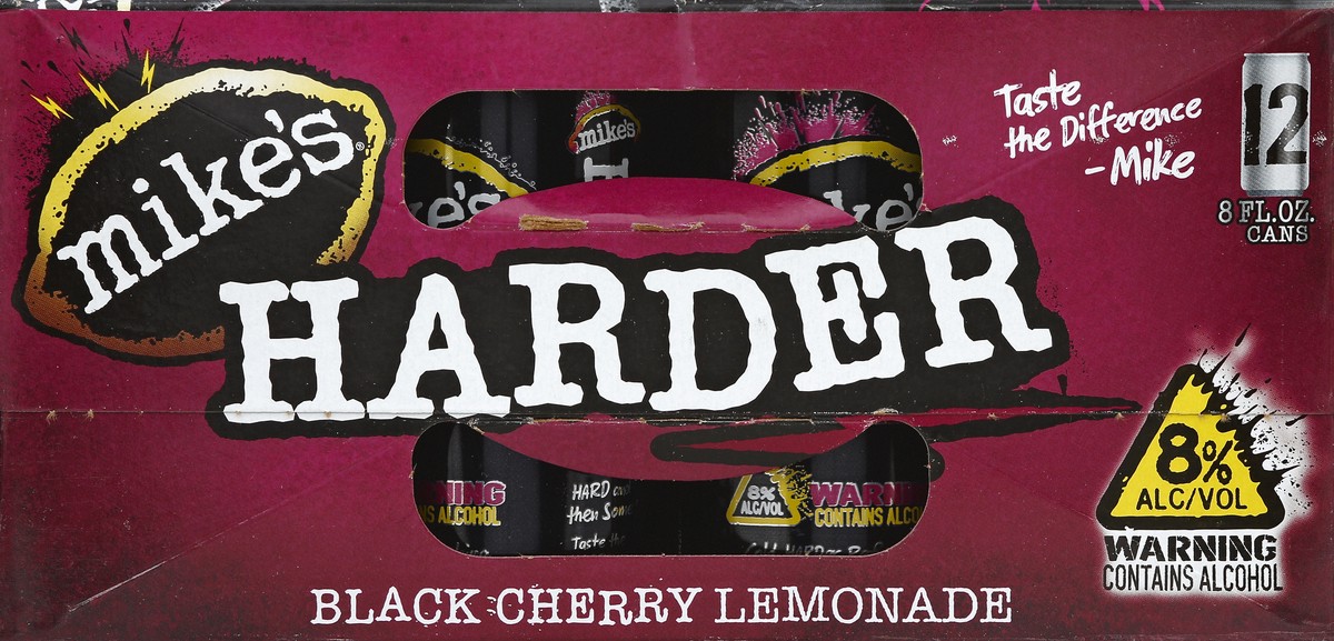 slide 3 of 6, Mike's Hard Harder Black Cherry Lemonade, 12 ct; 8 oz