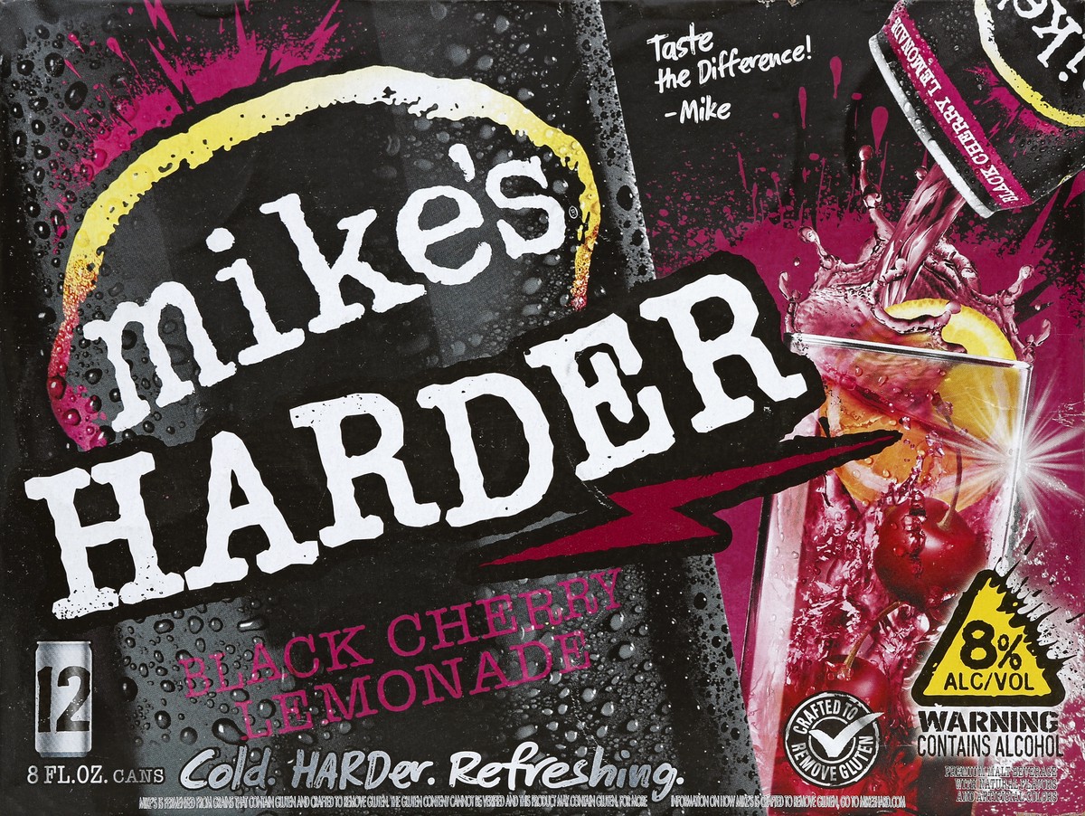 slide 6 of 6, Mike's Hard Harder Black Cherry Lemonade, 12 ct; 8 oz