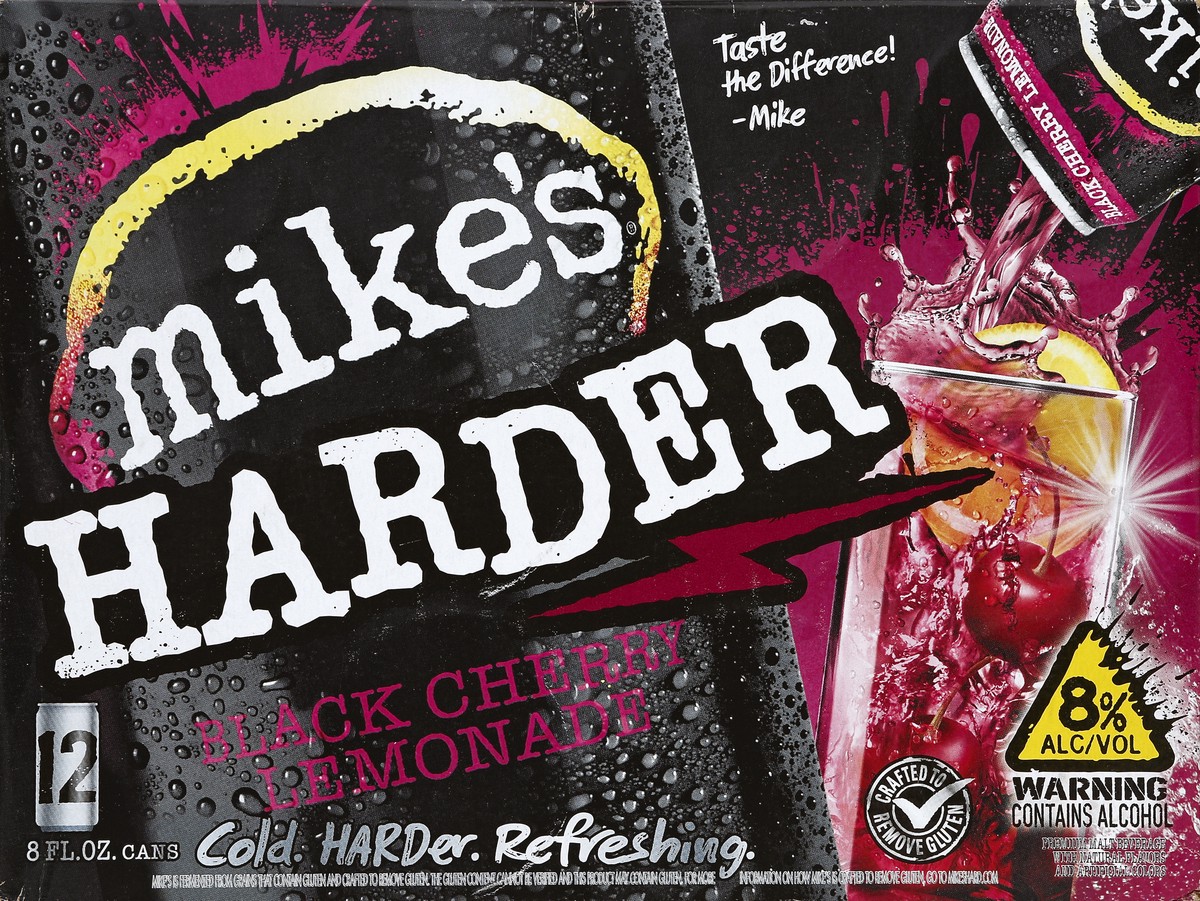 slide 5 of 6, Mike's Hard Harder Black Cherry Lemonade, 12 ct; 8 oz