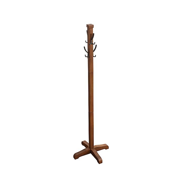 slide 1 of 4, Bee & Willow Home Solid Wood Coat Rack - Walnut, 1 ct