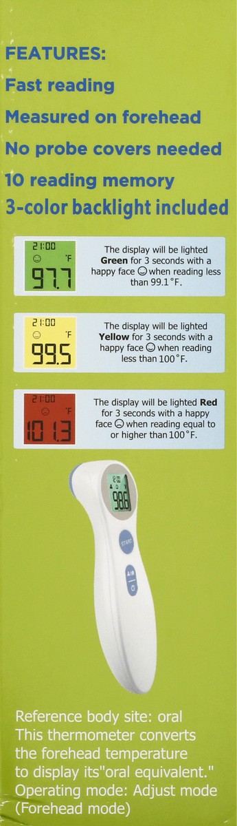 slide 6 of 11, CareTouch Infrared Forehead Thermometer 1 ea, 1 ct