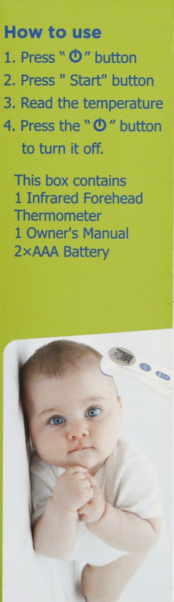 slide 9 of 11, CareTouch Infrared Forehead Thermometer 1 ea, 1 ct