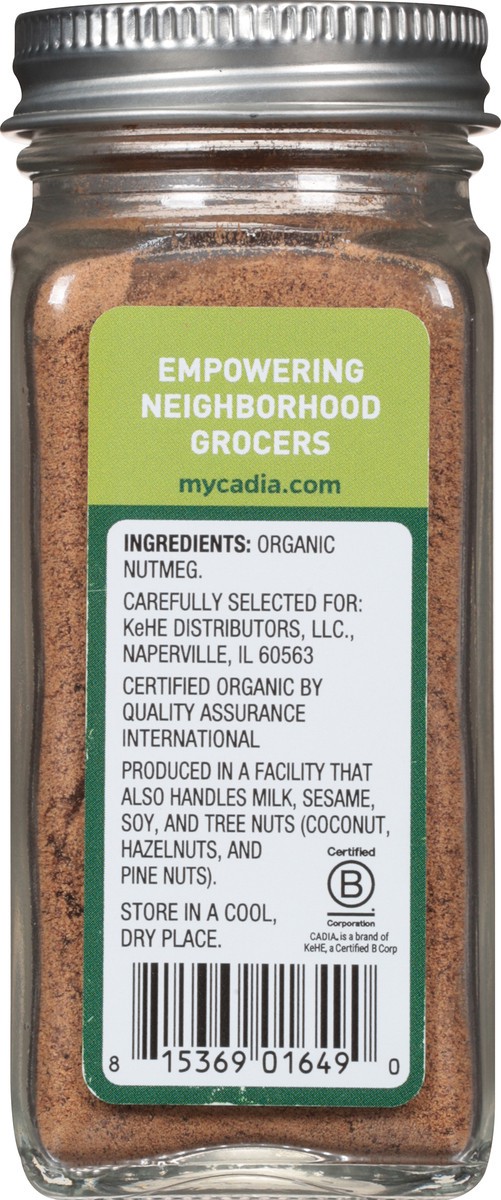 slide 8 of 9, Cadia Organic Ground Nutmeg, 1.8 oz