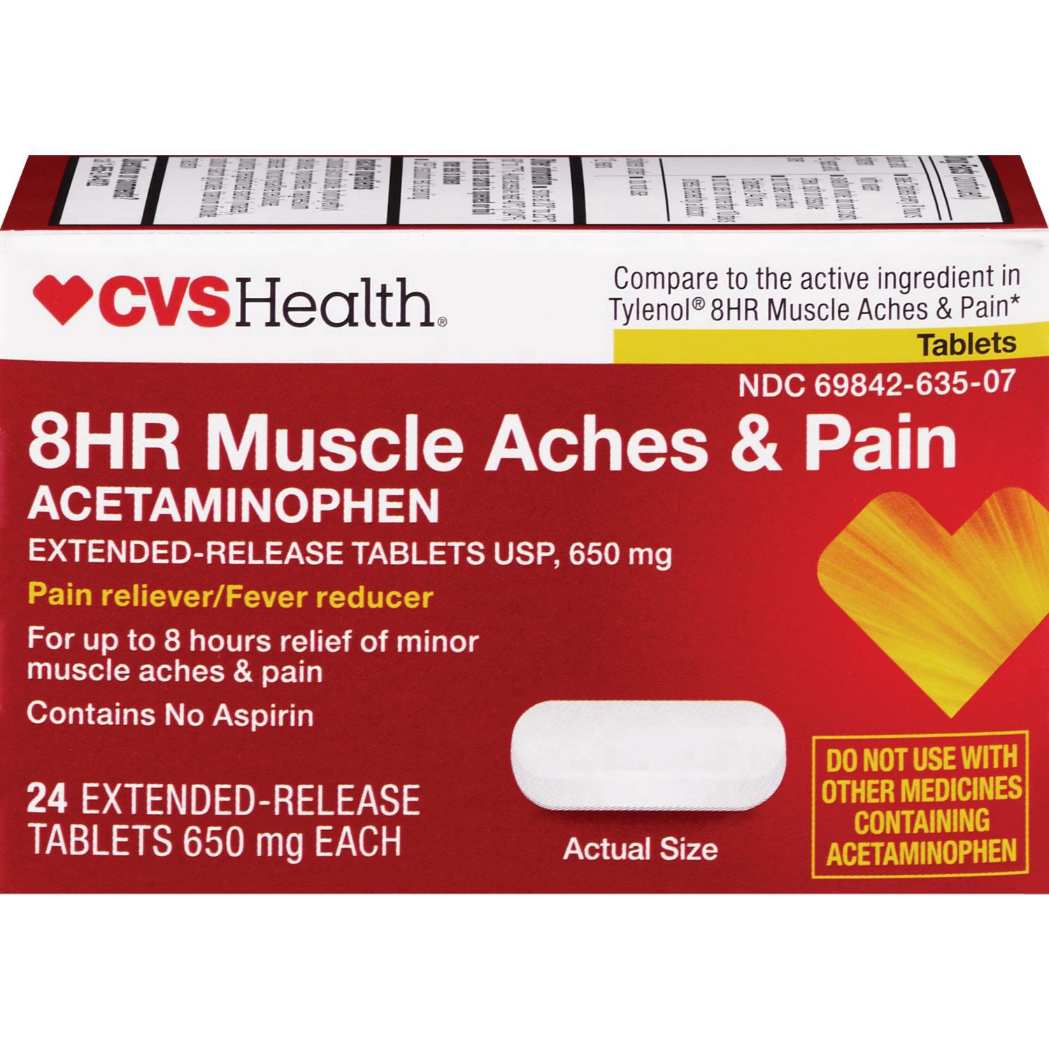 slide 1 of 1, Cvs Health Pain Reliever, 24 Ct, 1 ct