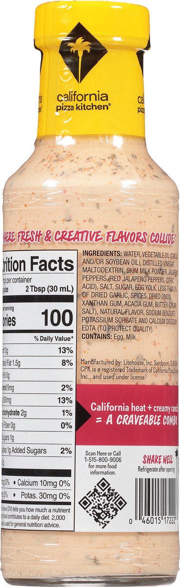 slide 6 of 7, California Pizza Kitchen Sriracha Ranch Salad Dressing, 12 fl oz