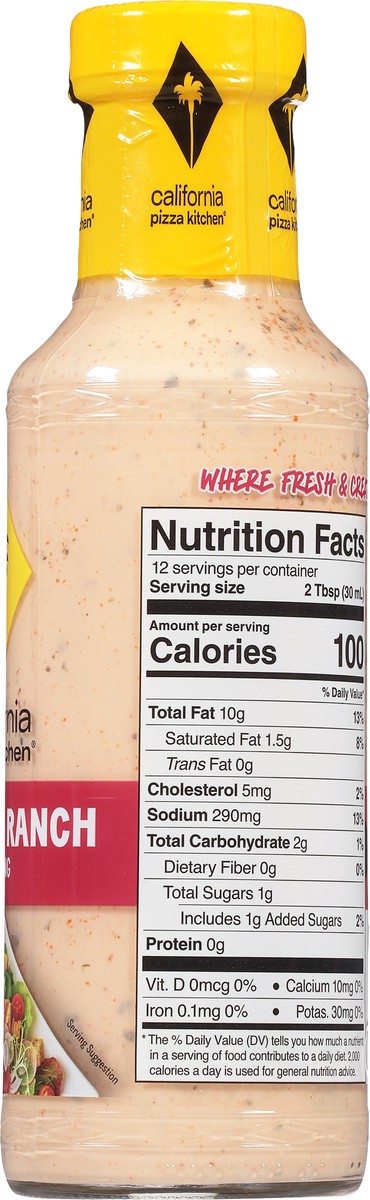 slide 4 of 7, California Pizza Kitchen Sriracha Ranch Salad Dressing, 12 fl oz