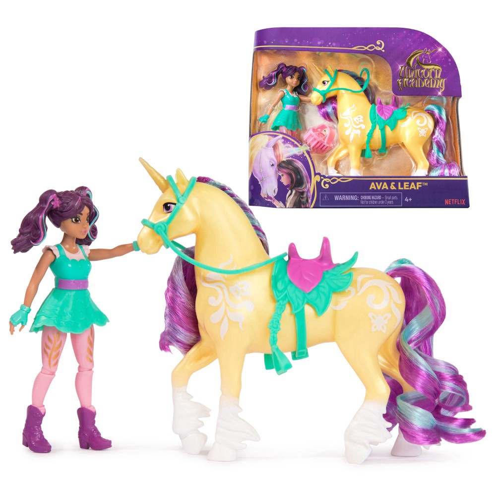 slide 1 of 6, Unicorn Academy Ava & Leaf Set Toy, 1 ct