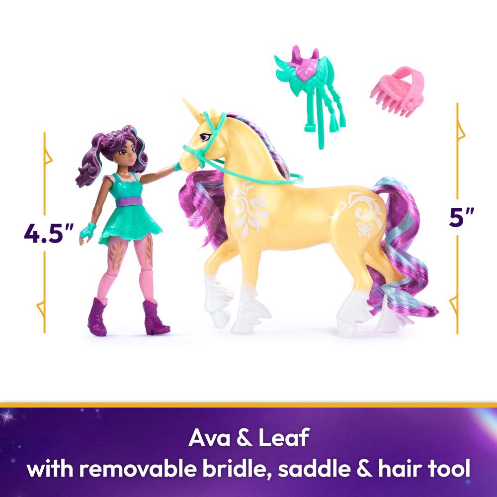 slide 3 of 6, Unicorn Academy Ava & Leaf Set Toy, 1 ct