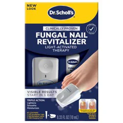 Dr. Scholl's FUNGAL NAIL TREATMENT REVITALIZER LED Light-Activated Therapy - Visible Results Start in 1 Day - Includes LED Light & Liquid, 10 mL