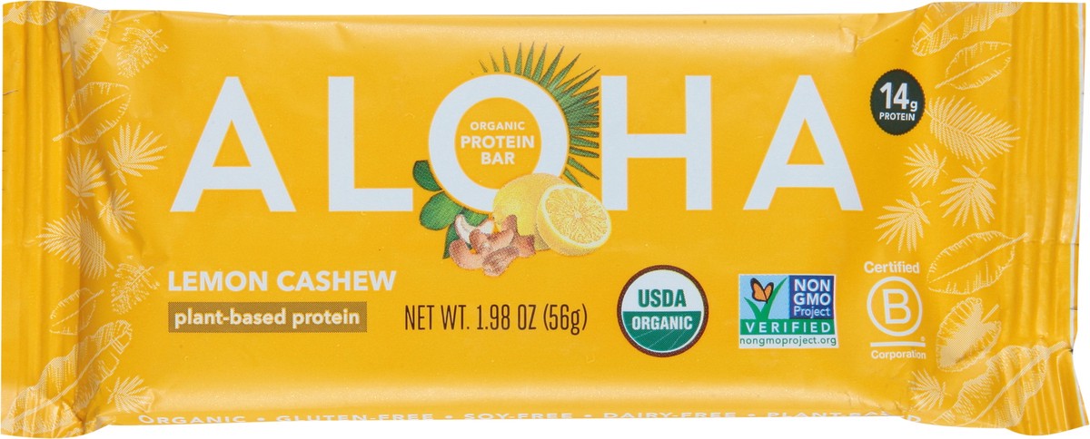 slide 4 of 12, Aloha Organic Lemon Cashew Protein Bar 1.98 oz, 1.98 oz