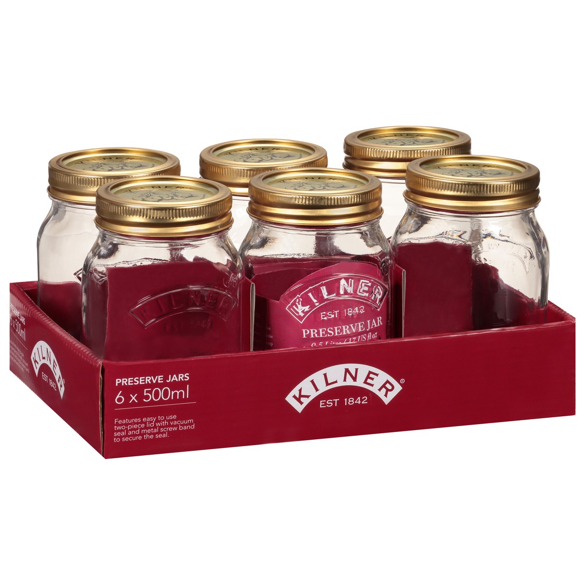 slide 2 of 9, Kilner 500 ml Preserve Jars 6 ea, 6 ct