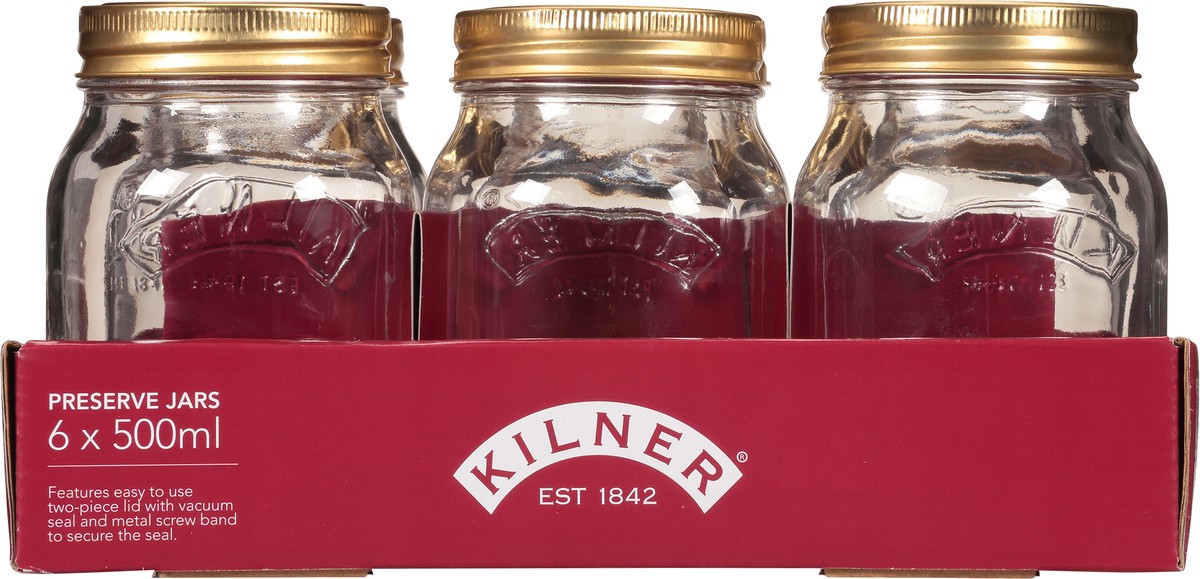 slide 9 of 9, Kilner 500 ml Preserve Jars 6 ea, 6 ct