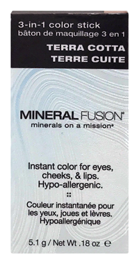 slide 1 of 1, Mineral Fusion Mineral Fusion 3-In-1 Color Stick, Terra Cotta, 0.18 oz