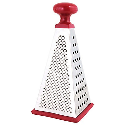 slide 1 of 1, Cocinaware Stainless Steel Tower Grater Red, 1 ct