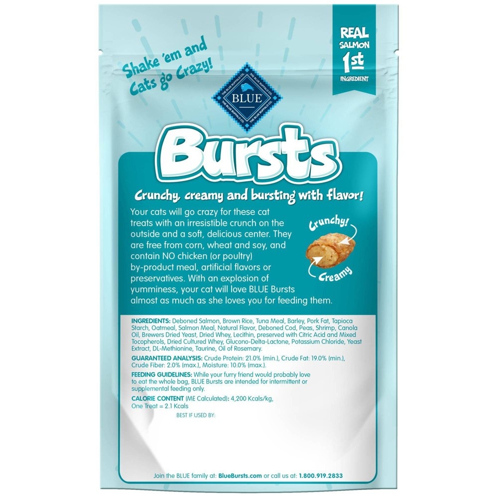 Blue Buffalo Bursts with Savory Seafood Cat Treats 2 oz Shipt