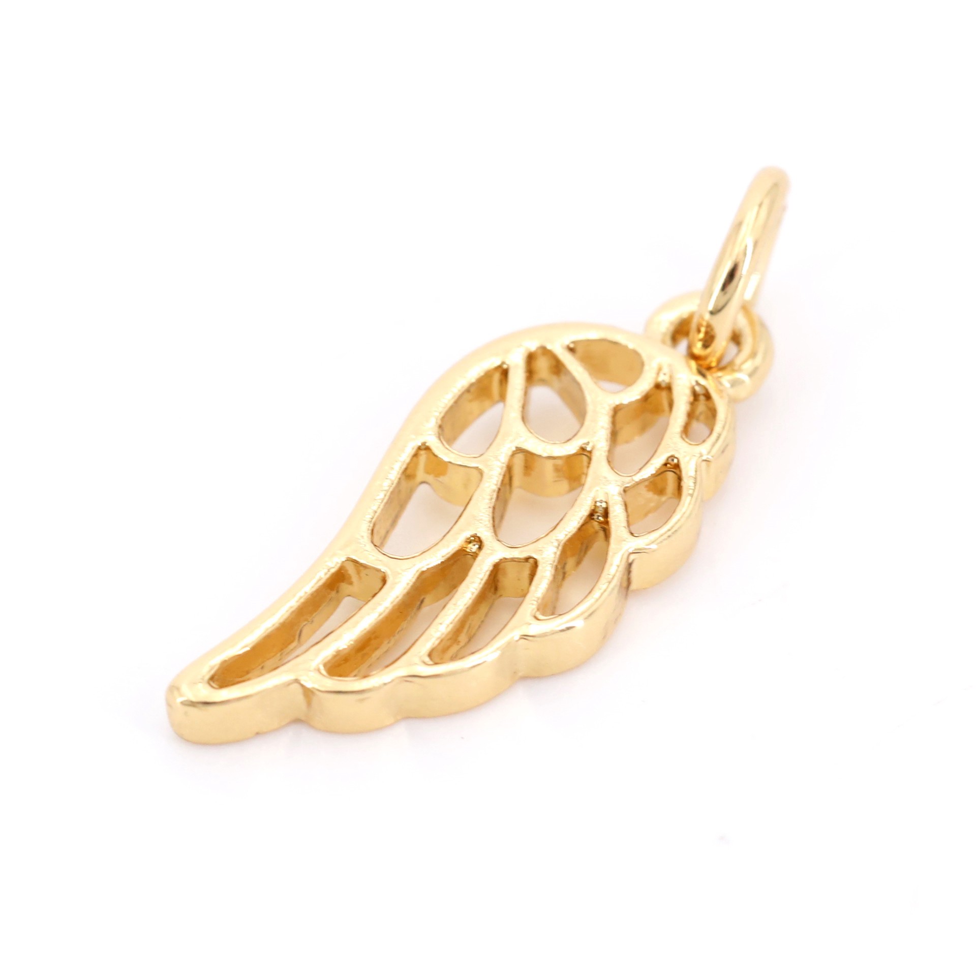 slide 6 of 6, 14k Gold Plated Wing Charm By Bead Landing, 0.97 in x 0.34 in x 0.24 in