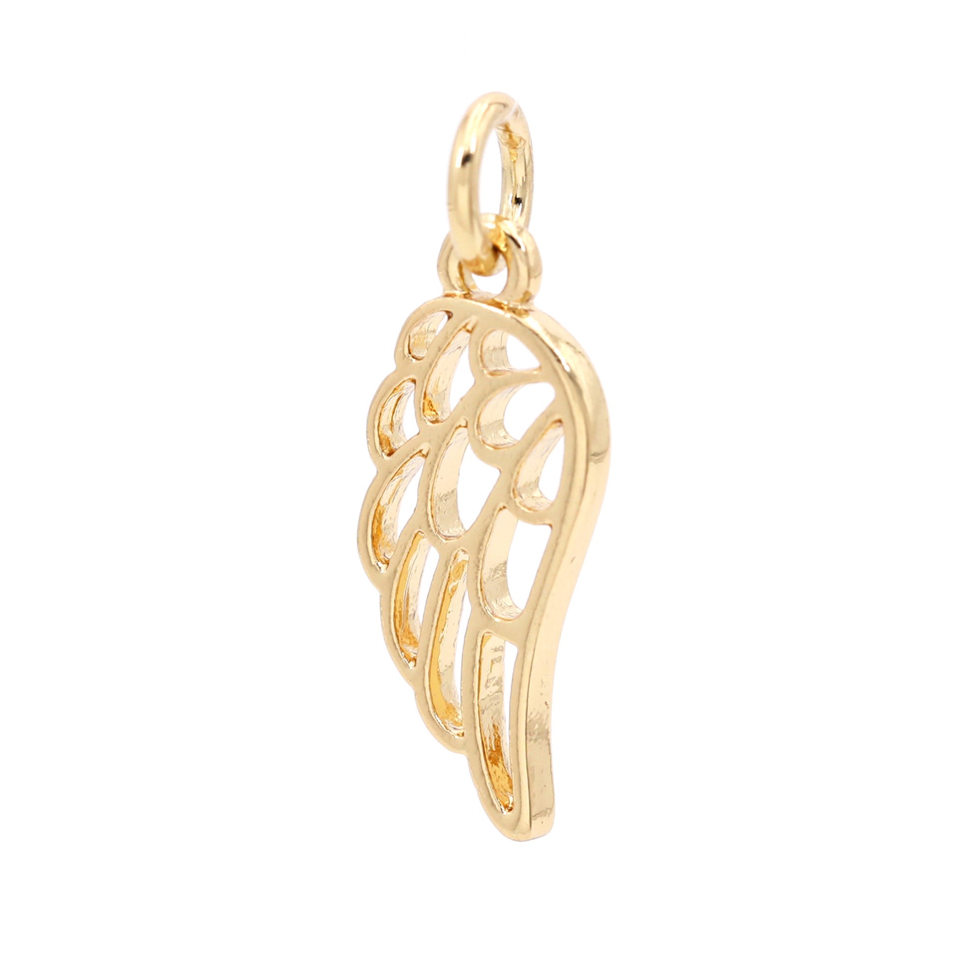 slide 2 of 6, 14k Gold Plated Wing Charm By Bead Landing, 0.97 in x 0.34 in x 0.24 in