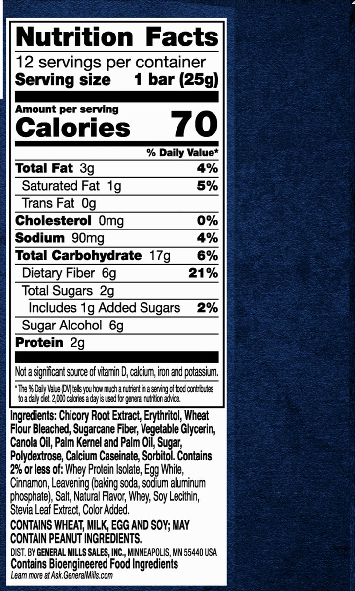 slide 4 of 9, Fiber One 70 Calorie Soft-Baked Bars, Cinnamon Coffee Cake, Value Pack, 12 Bars, 10.6 oz, 12 ct