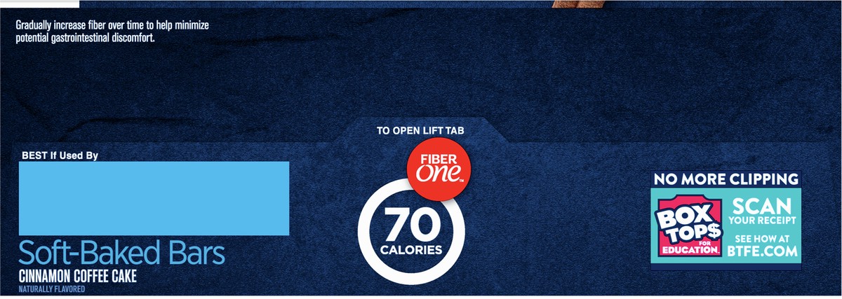 slide 8 of 9, Fiber One 70 Calorie Soft-Baked Bars, Cinnamon Coffee Cake, Value Pack, 12 Bars, 10.6 oz, 12 ct