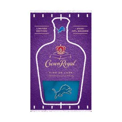 Crown Royal Fine De Luxe Blended Canadian Whisky, 750 ml Bottle with Detroit Lions Bag
