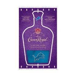 Crown Royal Fine De Luxe Blended Canadian Whisky, 750 ml Bottle with Detroit Lions Bag