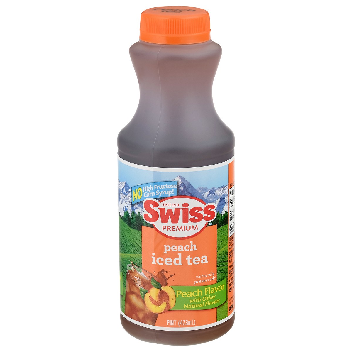 slide 4 of 4, Swiss Premium Peach Flavor Iced Tea 1 pt, 1 pint