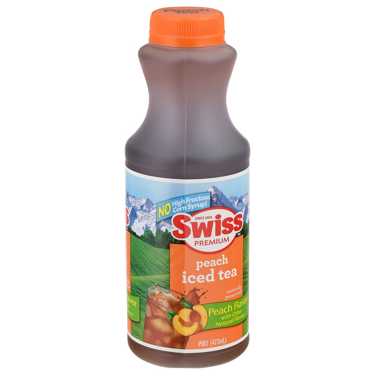 slide 3 of 4, Swiss Premium Peach Flavor Iced Tea 1 pt, 1 pint