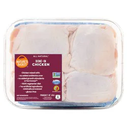 Nature's Basket All Natural Chicken Thighs, Bone-In