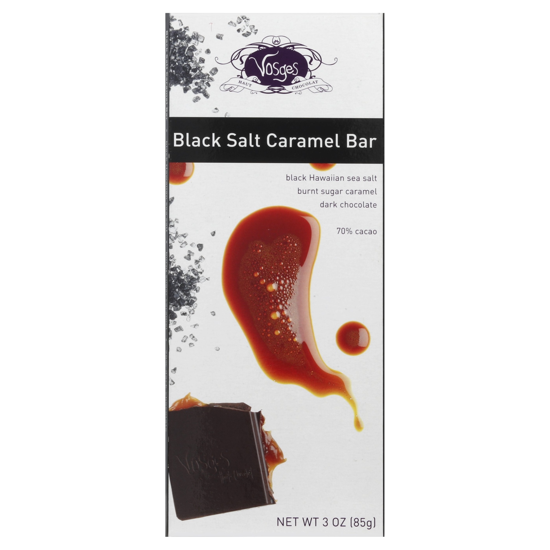 slide 1 of 1, Vosges Haut-Chocolat Black Salt Caramel Bar, 3 oz