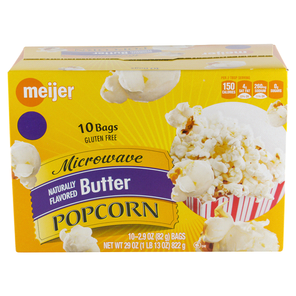 slide 1 of 1, Meijer Microwave Popcorn Butter, 10 ct; 29 oz