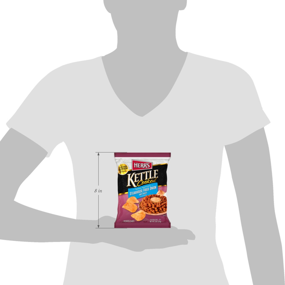 slide 11 of 12, Herr's Steakhouse Fried Onion Kettle Chips, 2 Oz, 2 oz