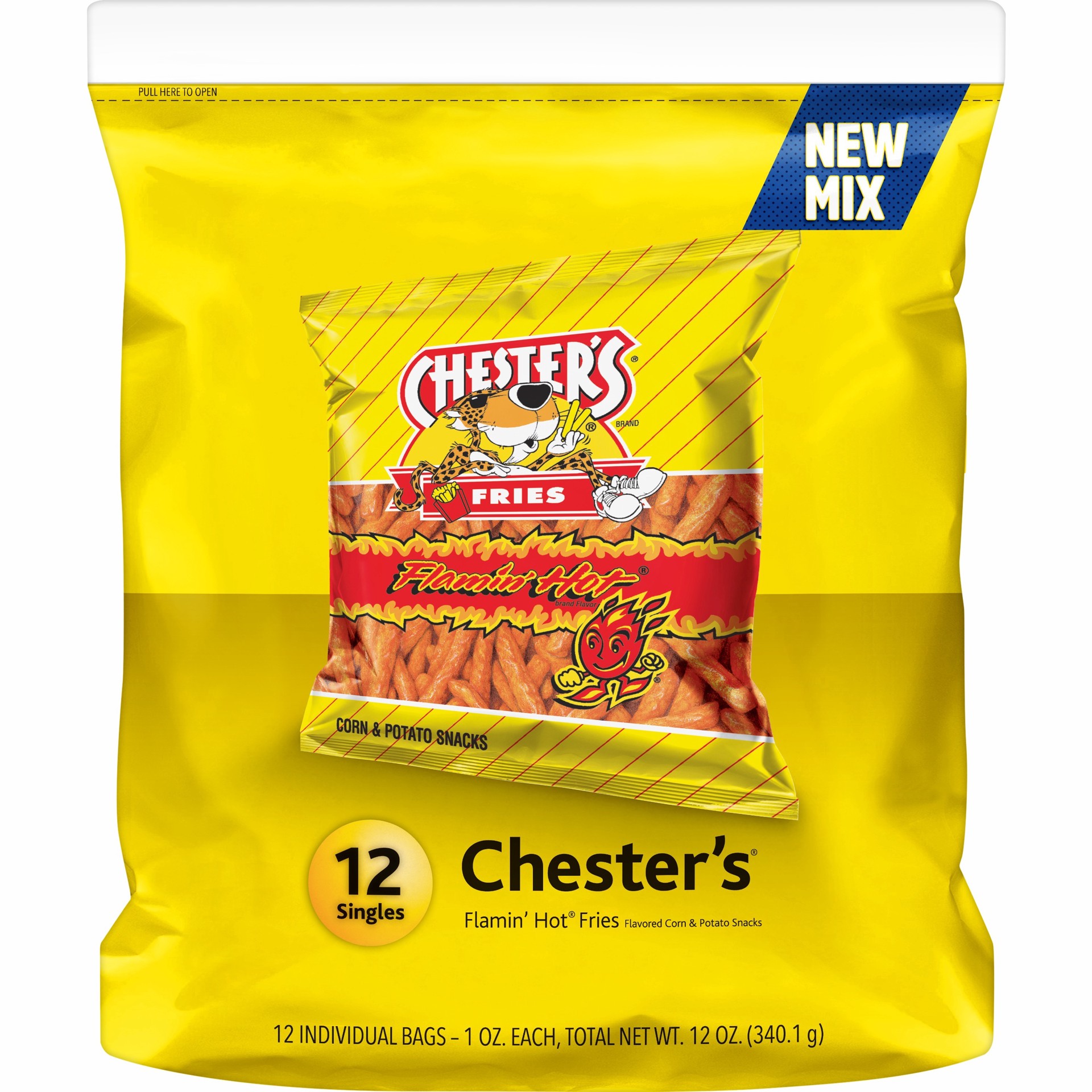 slide 1 of 5, Chester's Flamin' Hot Fries Multi-Pack, 12 ct; 1 oz