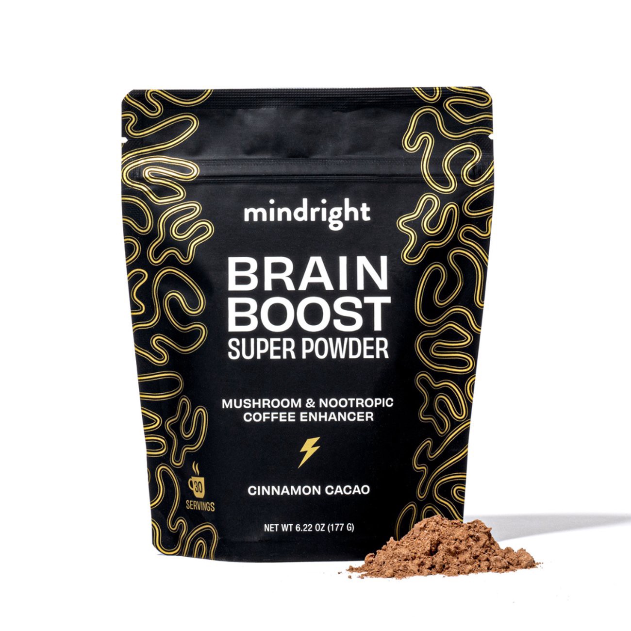 slide 1 of 1, Mindright Brain Boost Super Powder - Cinnamon Cacao, 6.22 oz