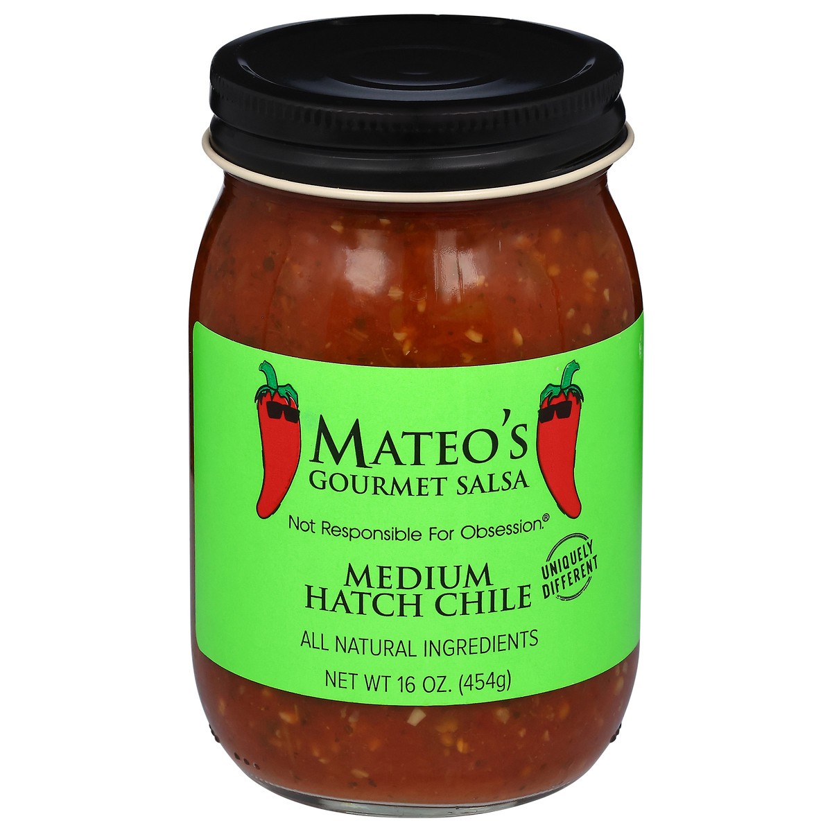 slide 1 of 9, Mateo's Medium Hatch Chile Gourmet Salsa 16 oz, 16 oz