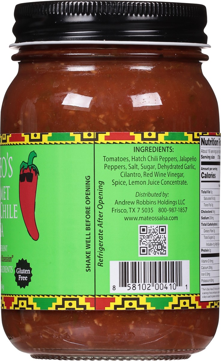 slide 6 of 9, Mateo's Medium Hatch Chile Gourmet Salsa 16 oz, 16 oz