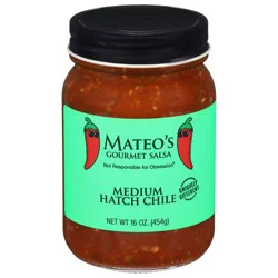 Mateo's Medium Hatch Chile Gourmet Salsa 16 oz
