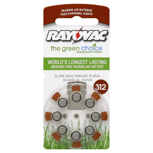 slide 1 of 3, Rayovac Size 312 Hearing Aid Battery, 8 ct