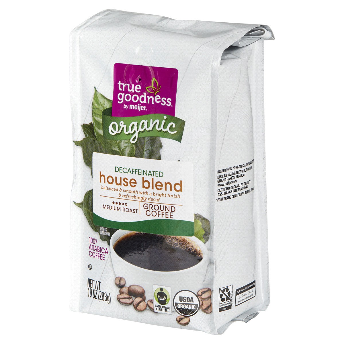 slide 18 of 29, True Goodness Organic Decaf House Blend Ground Coffee - 10 oz, 10 oz