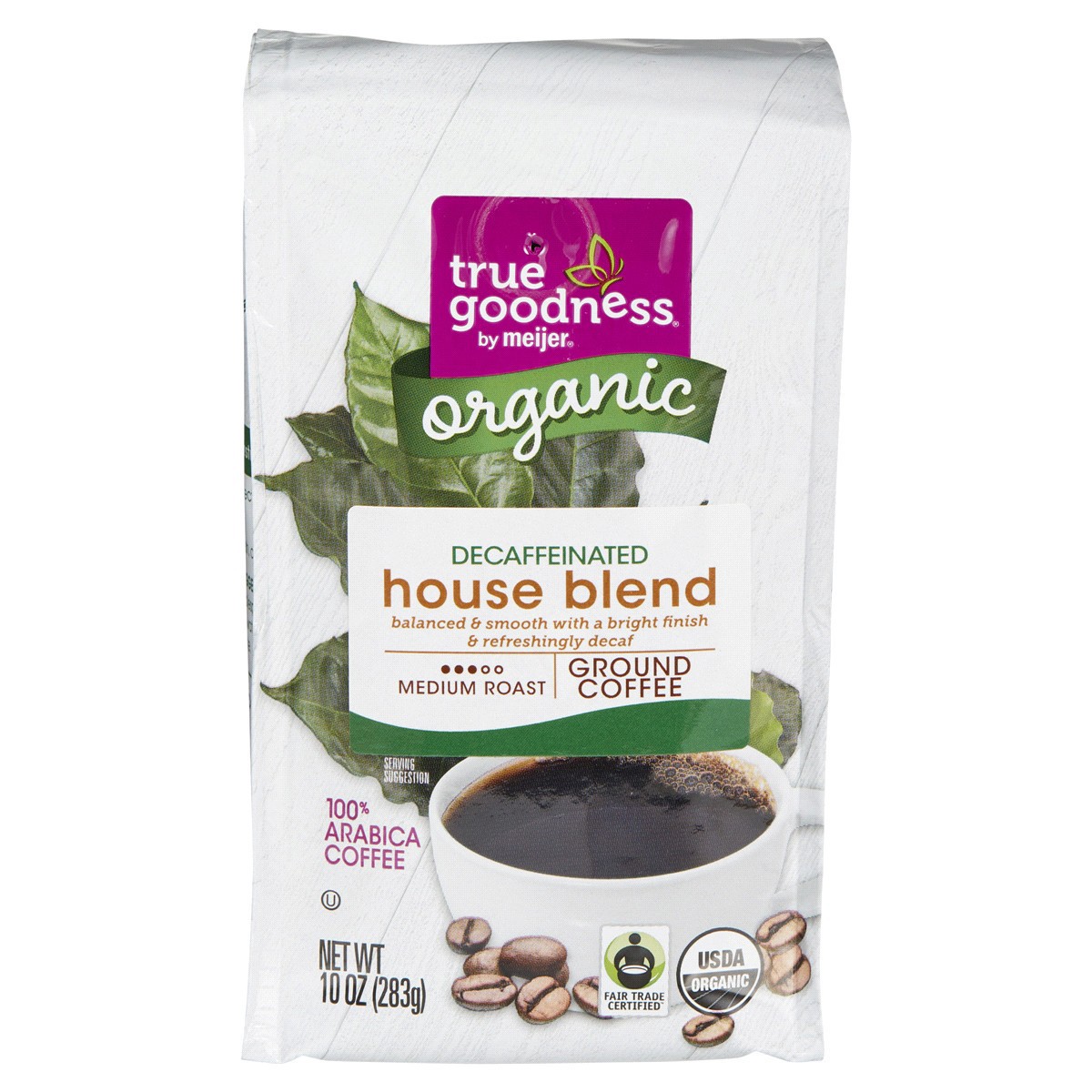 slide 1 of 29, True Goodness Organic Decaf House Blend Ground Coffee - 10 oz, 10 oz