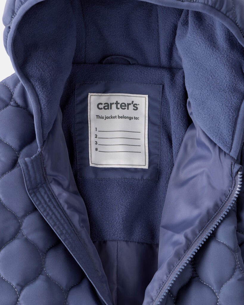 slide 4 of 4, Carter's Baby Boy 1-Piece Quilted Pram Snowsuit - Navy Blue 3-6, 1 ct