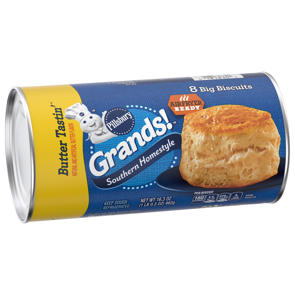 slide 5 of 13, Grands! Southern Homestyle Butter Tastin' Biscuits, 8 Ct, 16.3 oz, 8 ct