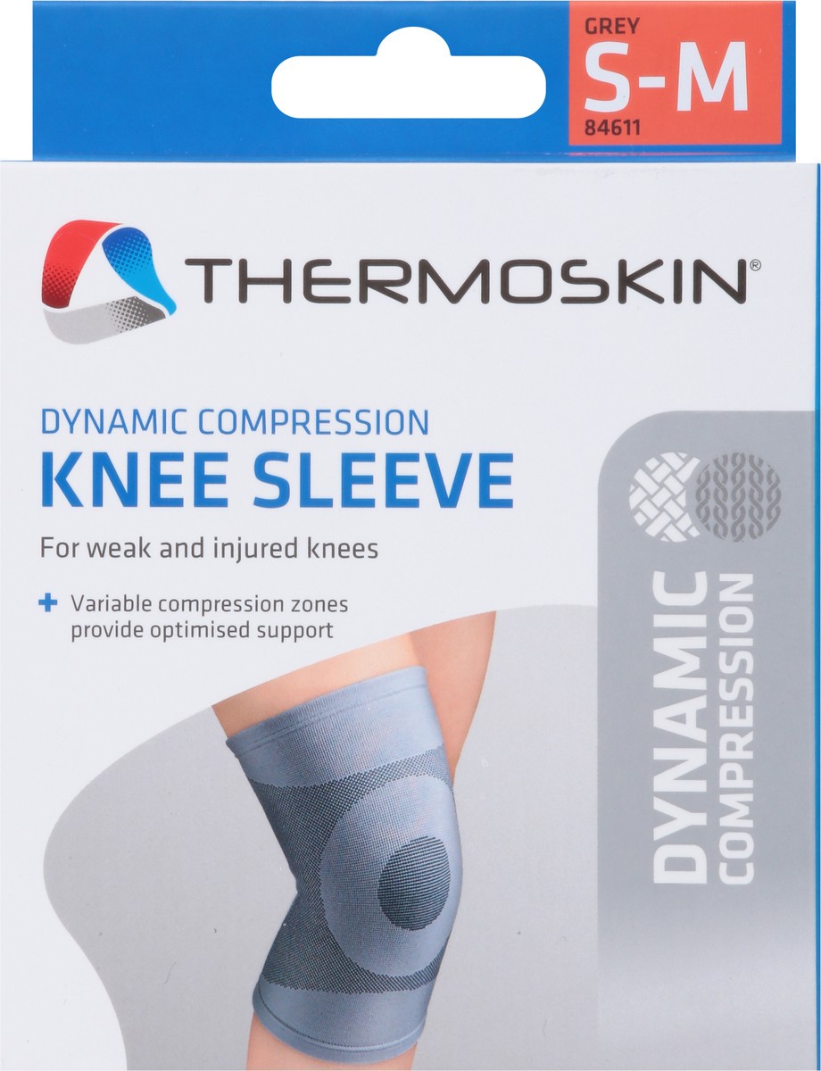 slide 2 of 12, Thermoskin Dynamic Compression Knee Sleeve, S/M, SM/MED