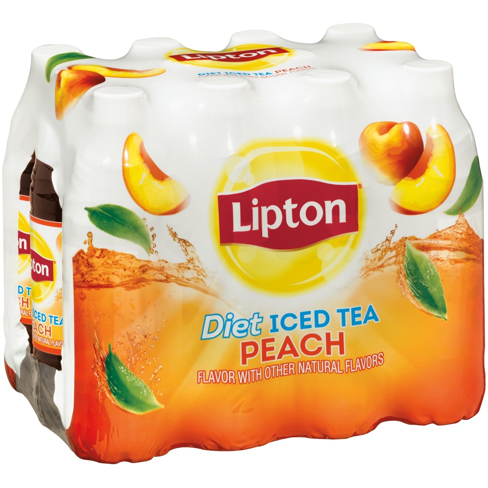 slide 3 of 5, Lipton Diet Peach Tea, 12 ct; 16.9 fl oz