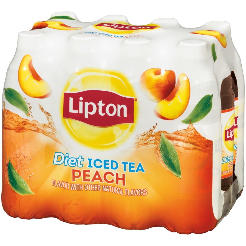 slide 4 of 5, Lipton Diet Peach Tea, 12 ct; 16.9 fl oz