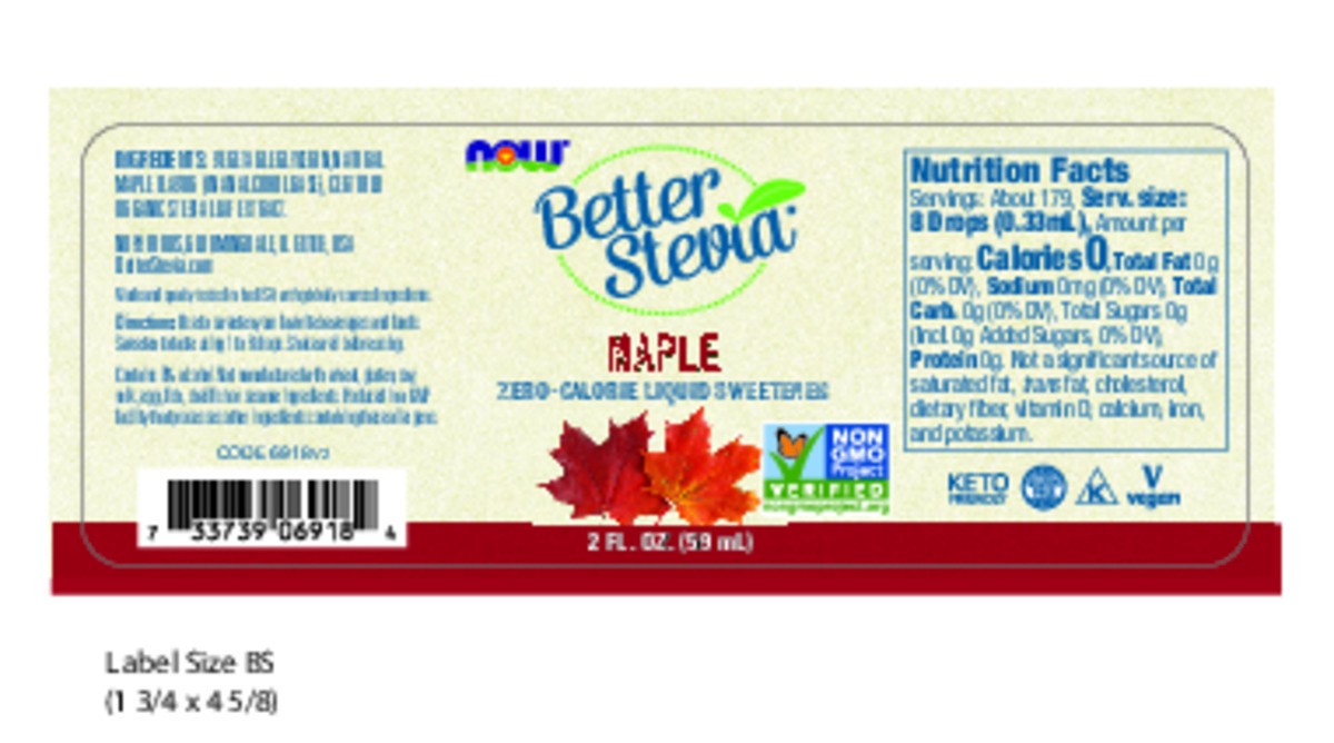 slide 6 of 8, NOW Natural Foods BetterStevia Liquid, Maple - 2 fl. oz., 2 fl oz