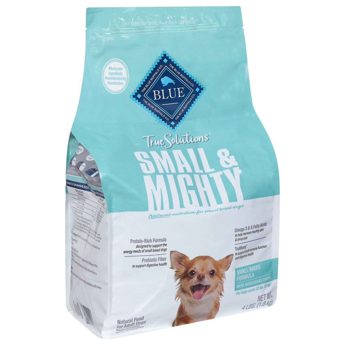 slide 6 of 14, Blue Buffalo Blue True Solutions Natural Adult Small & Mighty Food for Dogs 4 lb, 4 lb